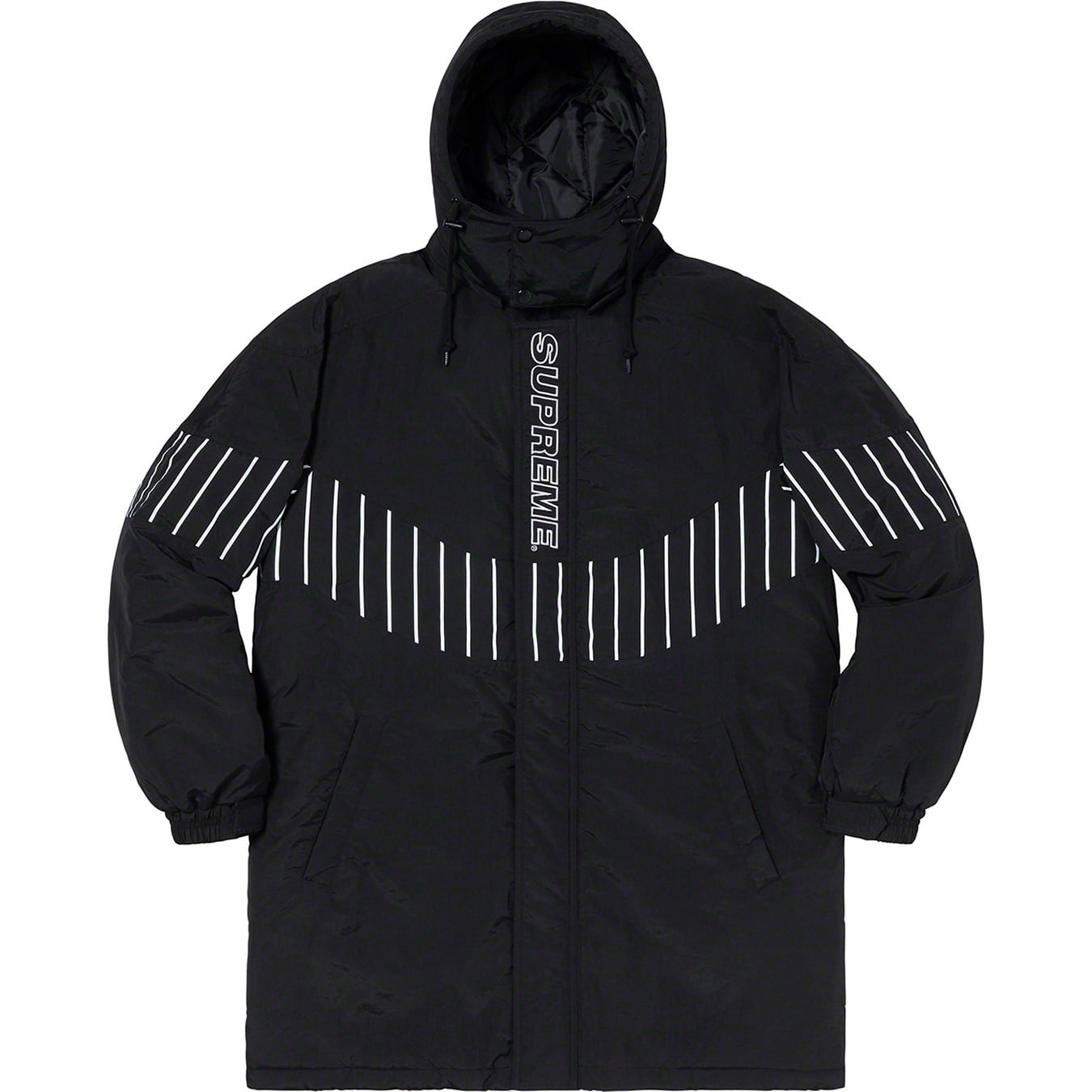 Pinstripe Panel Sports Parka view 7